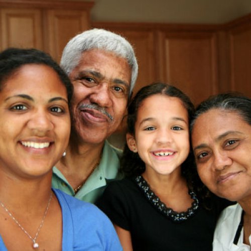 family smiling