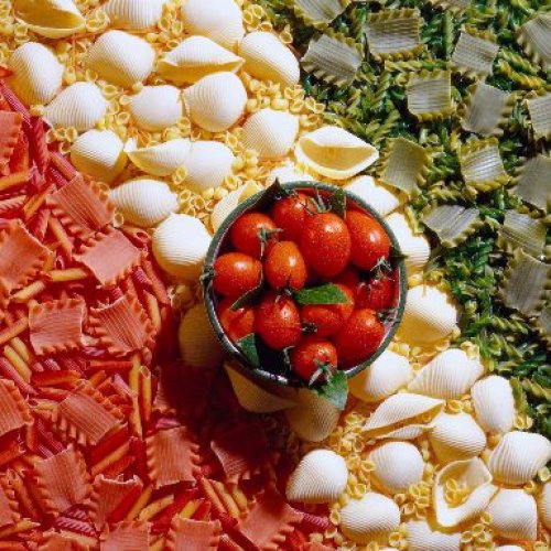 pasta and tomatoes