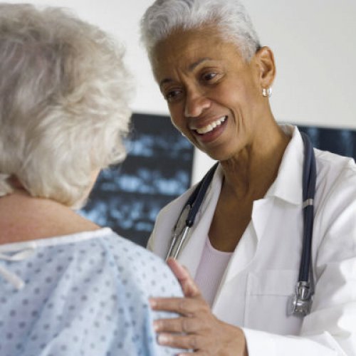 female doctor and patient