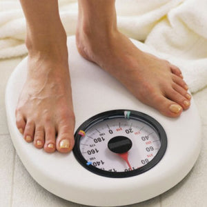 feet on bathroom scales
